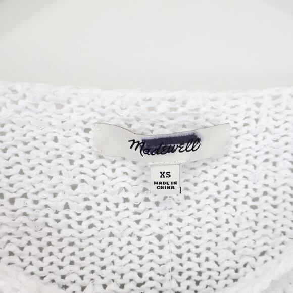 Madewell Boatneck Pullover Sweater Black Mini Stripe Size XS NWT - Picture 4 of 8